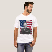 General Puller en de Amerikaanse vlag T-shirt (Voorkant volledig)