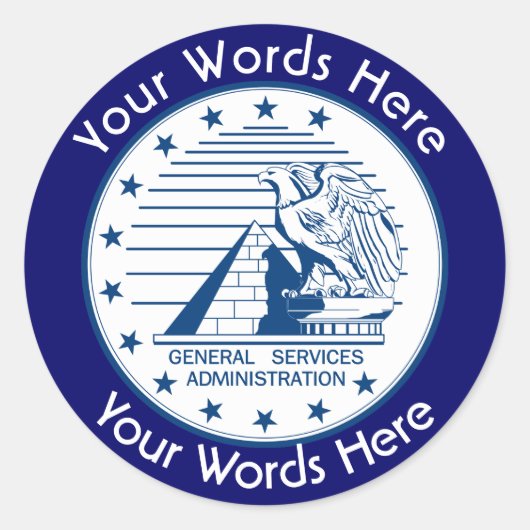 General Services Administration GSA Custom Sticker (Voorkant)