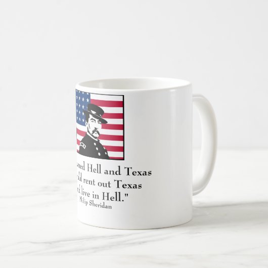 General Sheridan en Quote Koffiemok (Voorkant rechts)