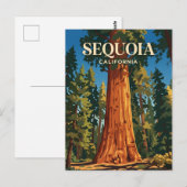 General Sherman Tree, Sequoia National Park VS Briefkaart (Voorkant / Achterkant)