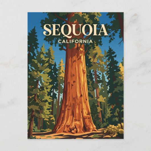 General Sherman Tree, Sequoia National Park VS Briefkaart (Voorkant)