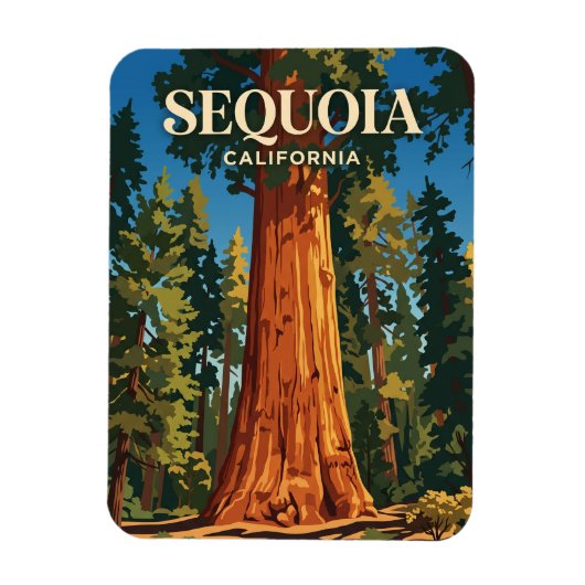General Sherman Tree, Sequoia National Park VS Magneet (Verticaal)