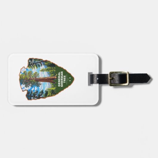 General Sherman Tree Sequoia NP Arrowhead Bagagelabel (Voorkant horizontaal)