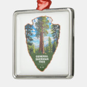 General Sherman Tree Sequoia NP Arrowhead Metalen Ornament (Links)