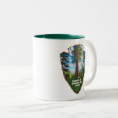 General Sherman Tree Sequoia NP Arrowhead Tweekleurige Koffiemok (Voorkant rechts)