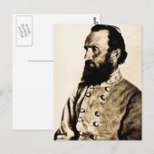 General Stonewall Jackson Briefkaart (Voorkant / Achterkant)