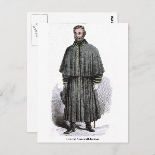 General Stonewall Jackson Briefkaart (Voorkant / Achterkant)