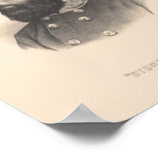 General Stonewall Jackson Portrait Poster (Hoek)