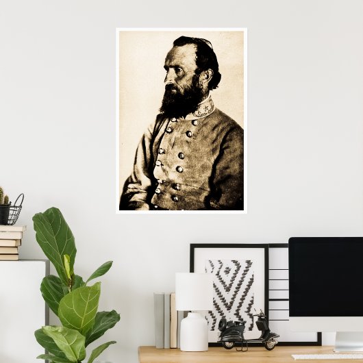 General Stonewall Jackson Poster (Thuiskantoor)