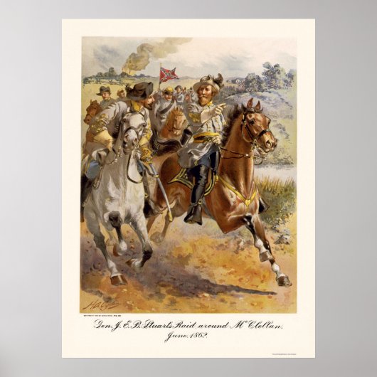 General Stuart's Raid van Henry Alexander Ogden Poster (Voorkant)