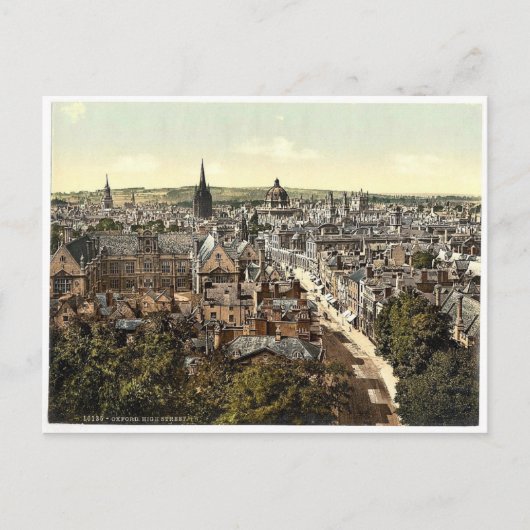 General uitzicht and High Street, Oxford, Engeland Briefkaart (Voorkant)