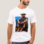 General Vang Pao Waterverf Art Graphic T-shirt (Voorkant)