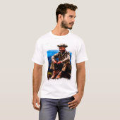 General Vang Pao Waterverf Art Graphic T-shirt (Voorkant volledig)