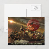 General Washington Crossing the Universe Briefkaart (Voorkant / Achterkant)
