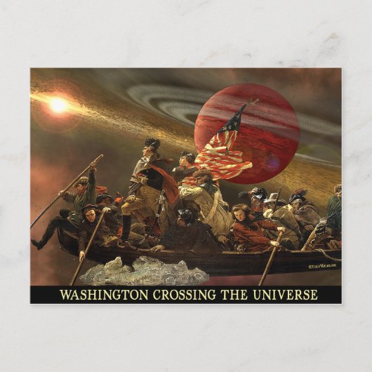 General Washington Crossing the Universe Briefkaart (Voorkant)