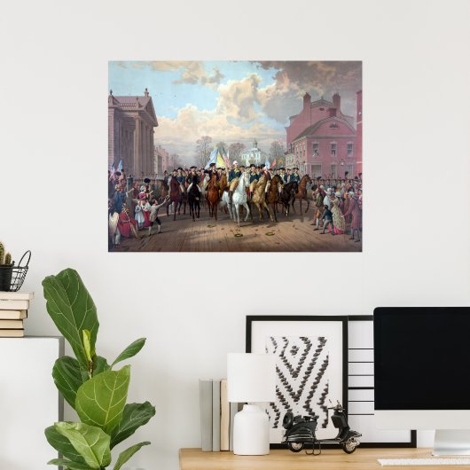 General Washington Enters New York Poster (Thuiskantoor)