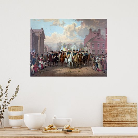 General Washington Enters New York Poster (Keuken)