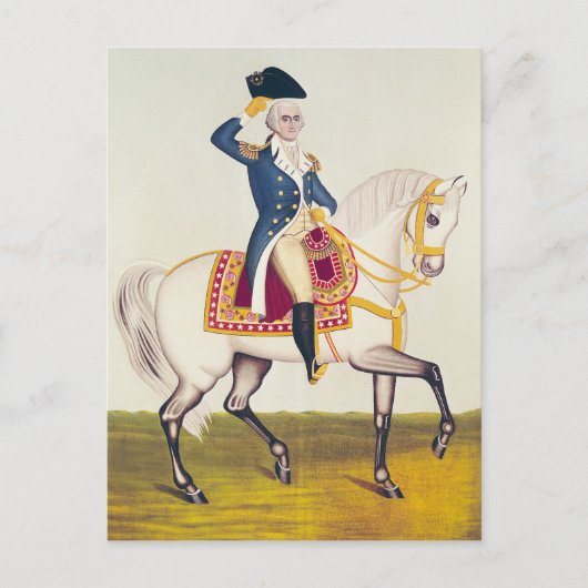 General Washington on a White Charger, c.1835 Briefkaart (Voorkant)