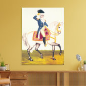 General Washington on a White Charger, c.1835 Canvas Afdruk (Insitu (Woonkamer))