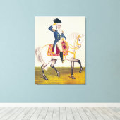 General Washington on a White Charger, c.1835 Canvas Afdruk (Insitu (Houten vloer))
