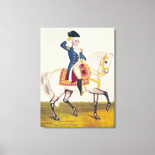 General Washington on a White Charger, c.1835 Canvas Afdruk