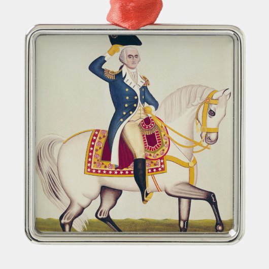 General Washington on a White Charger, c.1835 Metalen Ornament (Voorkant)