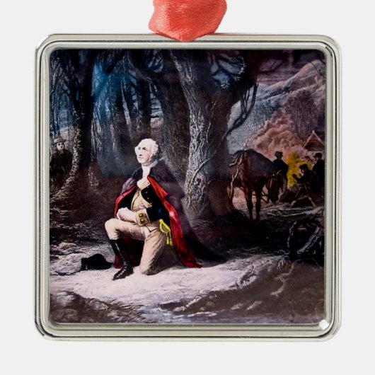 General Washington Praying at Valley Forge, PA Metalen Ornament (Voorkant)