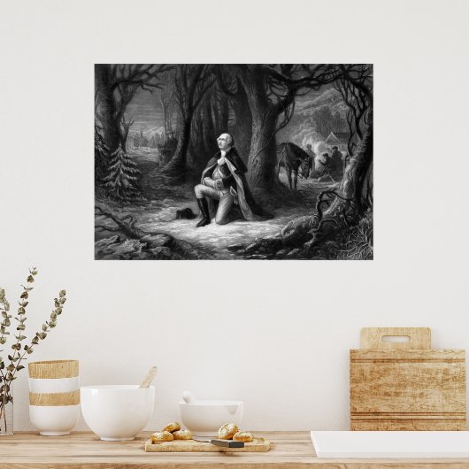 General Washington Praying in Valley Forge Poster (Keuken)