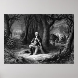 General Washington Praying in Valley Forge Poster