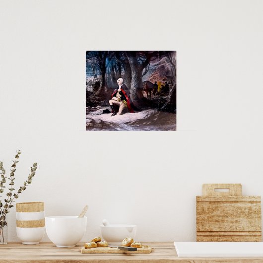 General Washington Prays in Valley Forge, PA Poster (Keuken)