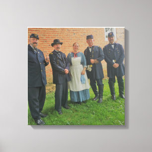 Generalen van de burgeroorlog en de Nürse Dame Canvas Afdruk