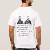 Generals Grant en Sherman — en Citaat T-shirt (Achterkant)