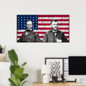 Generals Sherman en Grant Poster (Thuiskantoor)