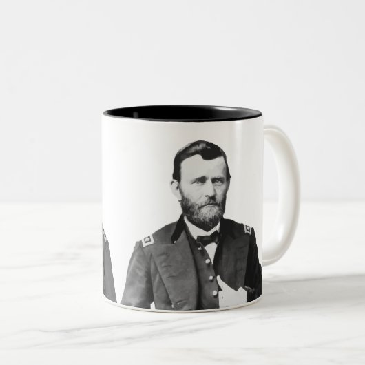 Generals Sherman en Grant Tweekleurige Koffiemok (Voorkant rechts)