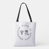 Generatie Pluto in Schorpioen Astrologie Sterrenbe Tote Bag (Achterkant)