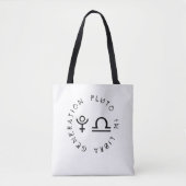 Generatie Pluto in Weegschaal Astrologie Sterrenbe Tote Bag (Voorkant)
