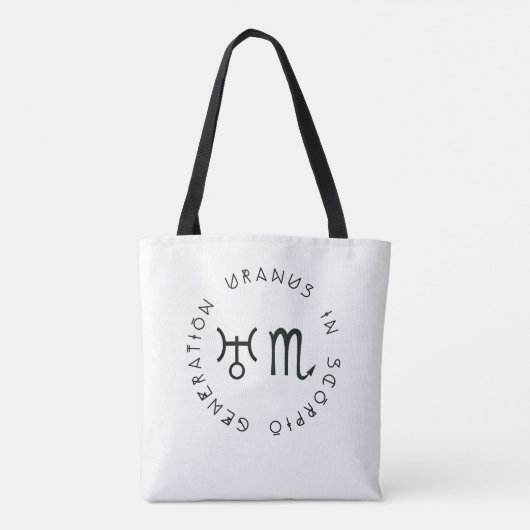 Generatie Uranus in Scorpio Astrologie Zodiac Tote Bag (Achterkant)