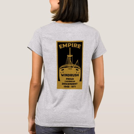 Generatie Windrush Black Geschiedenis T-shirt (Achterkant)