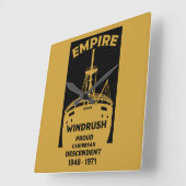 Generatie Windrush Black Geschiedenis Vierkante Klok (Hoek)