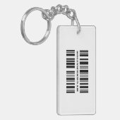 Generatie X BAR CODE sleutelketen Sleutelhanger (Voorkant Links)
