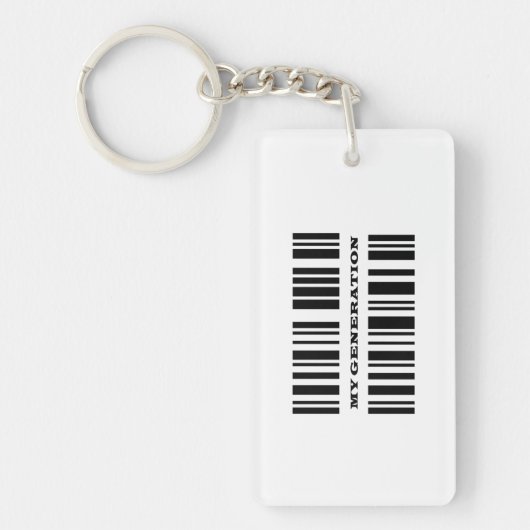 Generatie X BAR CODE sleutelketen Sleutelhanger (Voorkant)