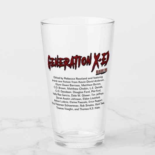 Generatie X-D-glas met auteur Glas (Voorkant)