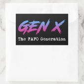 Generatie X: de FAFO-generatie Rechthoekige Sticker (Tas)