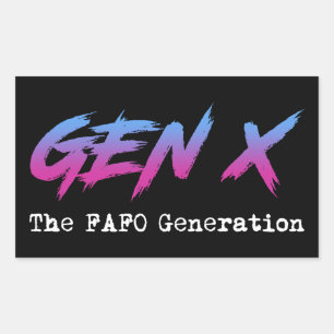 Generatie X: de FAFO-generatie Rechthoekige Sticker