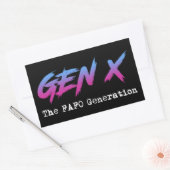 Generatie X: de FAFO-generatie Rechthoekige Sticker (Envelop)