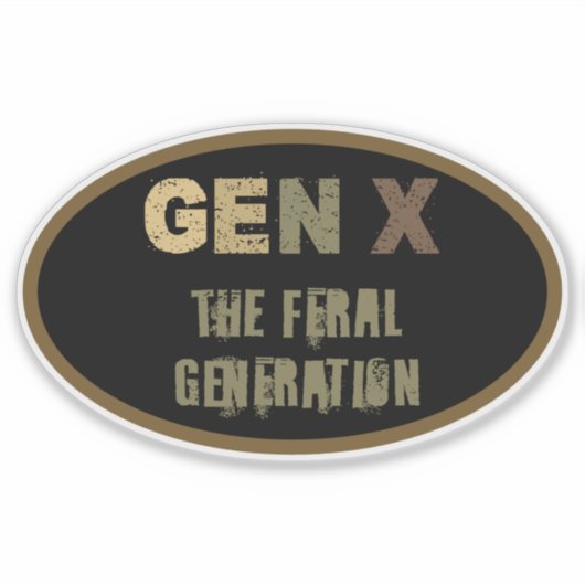 Generatie X: De verwilderde generatie Sticker (Voorkant)