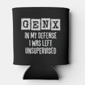 Generatie X Gen X in mijn verdediging liet zonder Blikjeskoeler (Achterkant)