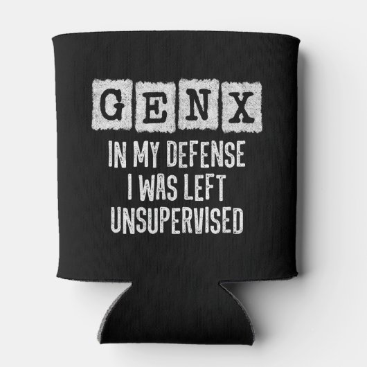 Generatie X Gen X in mijn verdediging liet zonder Blikjeskoeler (Achterkant)