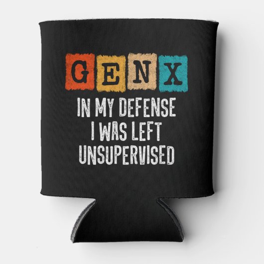 Generatie X Gen X in mijn verdediging liet zonder  Blikjeskoeler (Voorkant)