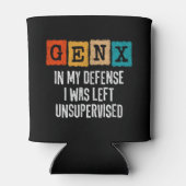 Generatie X Gen X in mijn verdediging liet zonder Blikjeskoeler (Achterkant)